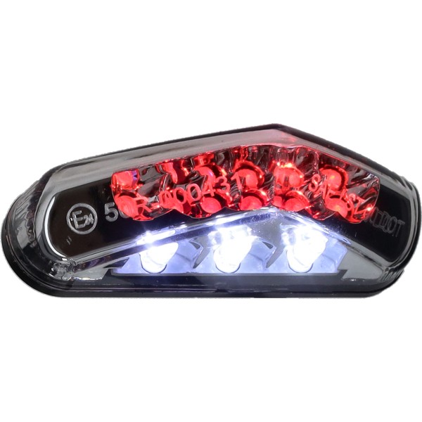 achterlicht DMP led bromfiets/scooter 84mm wit universeel