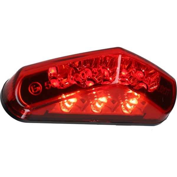 achterlicht DMP led bromfiets/scooter rood glas 84mm universeel