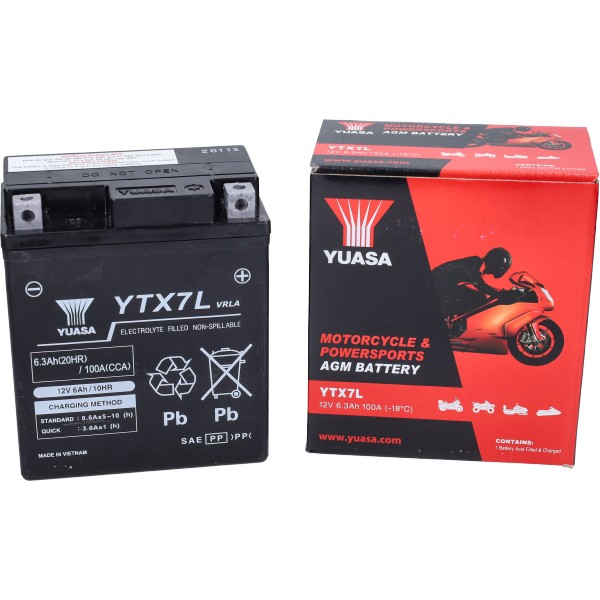 accu yuasa ytx7l sla/gel euro-4/5 liberty IGET, sprint, zip 4t (euro4)