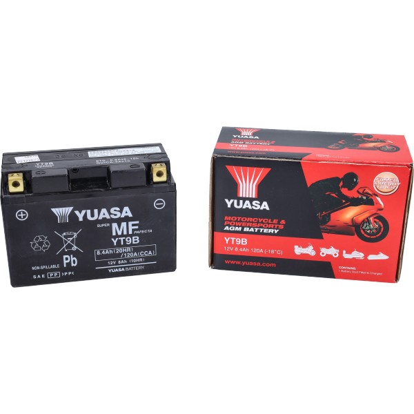 accu yuasa yt9b sla/gel fly 4t, liberty 4t, lx 4t, runner
