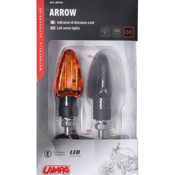 knipperlichtset lampa led e-keur pijl carbon 90124