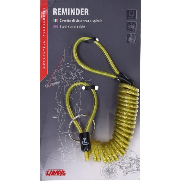 koord lampa schijfrem slot geel 90674
