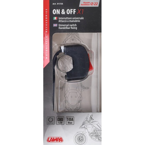 lichtschakelaar lampa aan/uit stuurbevestiging 10amp 91726