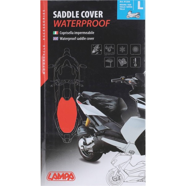 beschermhoes lampa buddyseat waterdicht 74x100cm L zwart 91254