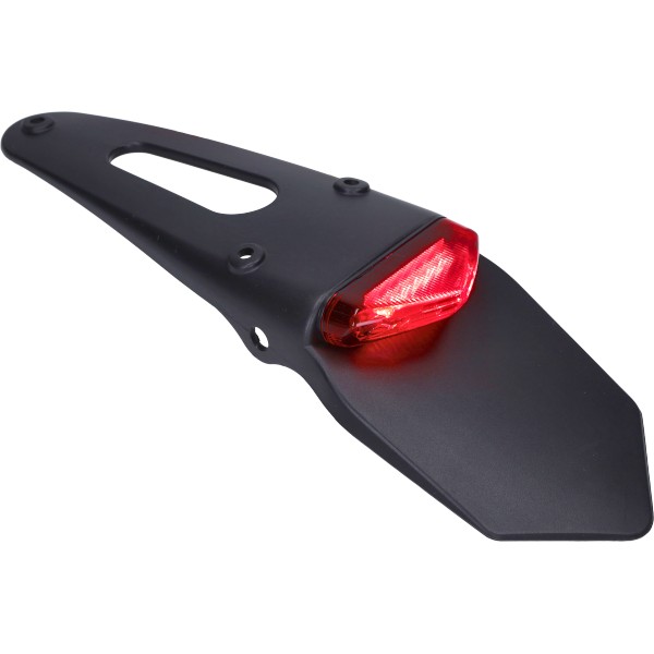 achterspatbord DMP + ledverlichting zwart bromfiets, motorfiets, otr, sm