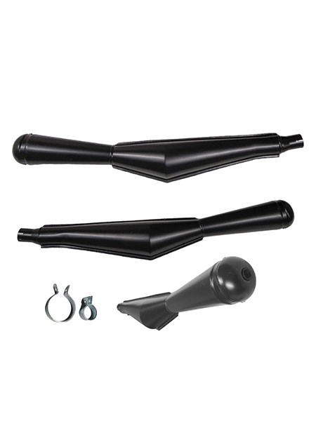 uitlaat jamarcol oldtimer (made in EU) megafoon uni. 28mm zwart