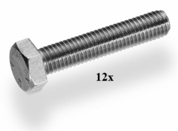 bout zeskant m8x80mm 12pcs