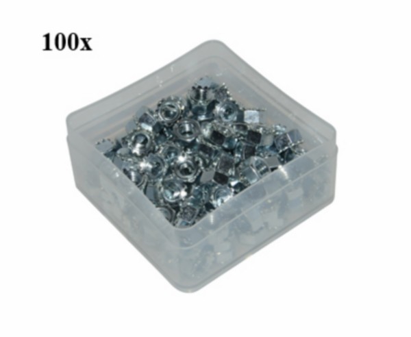 moer + kartelring m6 100pcs