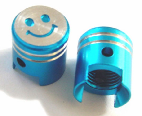 ventieldopset DMP mod. zuiger smile blauw alu 2pcs