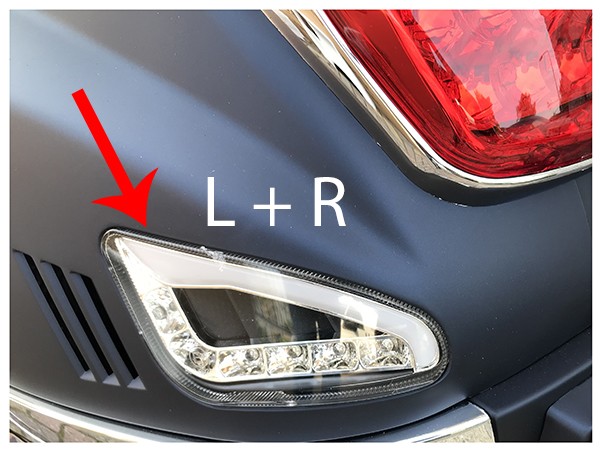 knipperlichtset DMP led matrix E-keur achter helder tube audi look agm VX50, china lx/napoli, gts toscana, riva