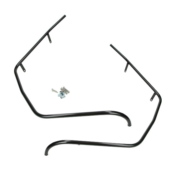 sierbeugel Regia voorscherm (made in EU) zwart glans voor zwart glans BTC Riva, china lx/napoli, turbho RL-50, vespelini, vx50