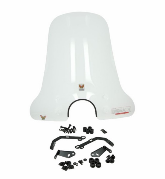 windscherm isotta met bevestigingsset hoog ronde koplamp helder agm VX50, BTC Riva, china lx/napoli, gts toscana