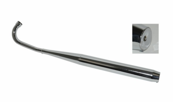 uitlaat fluister (made in EU) dubbele knik 36/32mm chroom zundapp