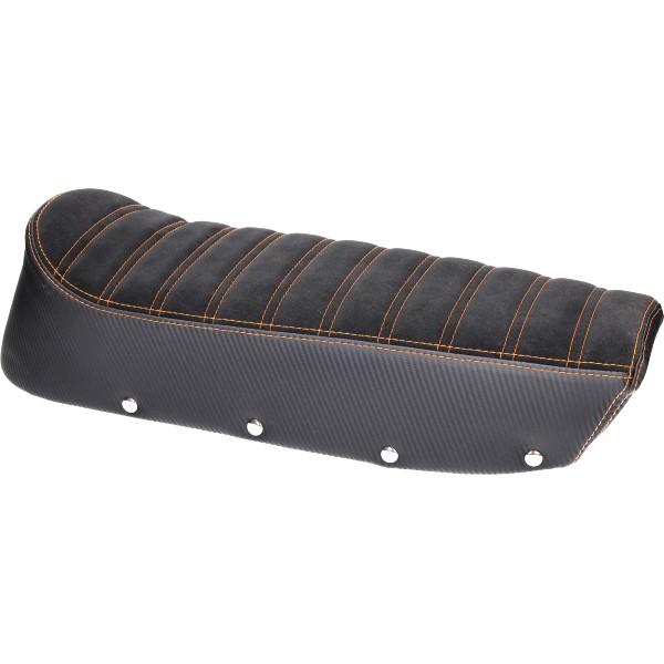 buddyseat model Denfeld suede carbon/oranje zundapp