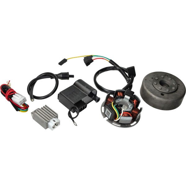 ontsteking+vliegwiel compleet 6v / 12v (model Kokusan) ks175, ks80, ks125