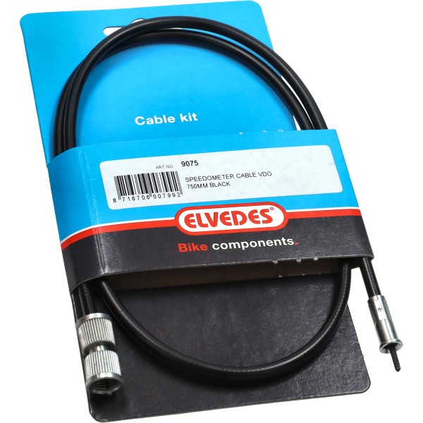kilometertellerkabel elvedes vdo/vdo 75cm zwart zundapp 9075