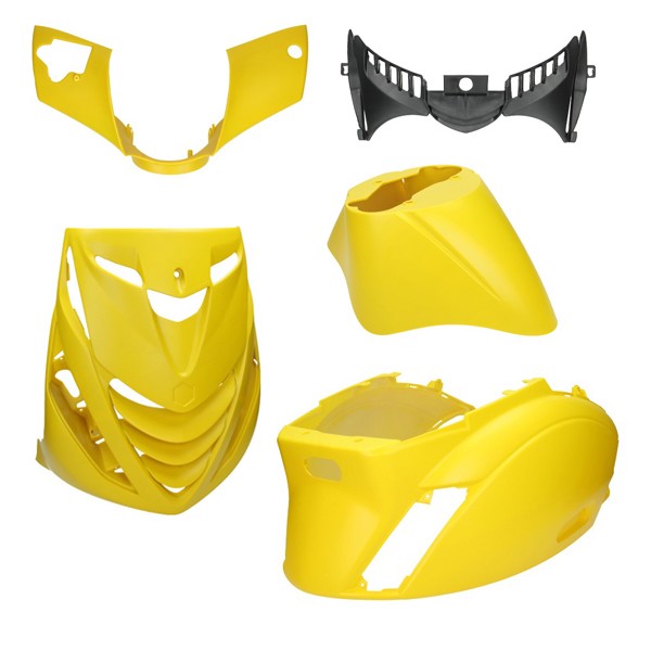 plaatwerkset DMP sport !! SCHADEvoorscherm en zijscherm licht krasjes !! zwart metallic 13-delig speedfight 2