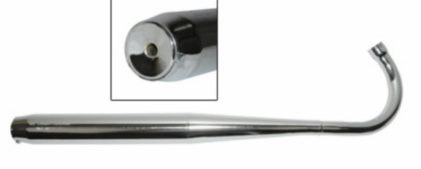 uitlaat fluister (made in EU) 36/32mm chroom zundapp
