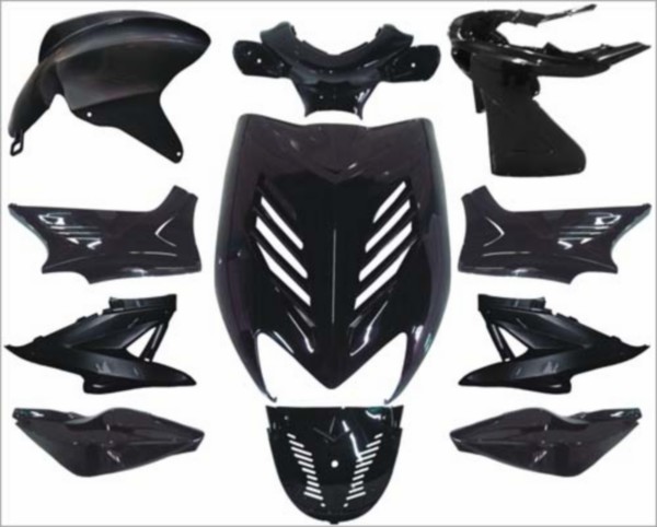 plaatwerkset DMP special zwart metallic 11-delig aerox