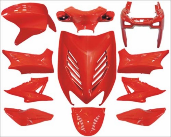 plaatwerkset DMP special rood 11-delig aerox, mbk nitro