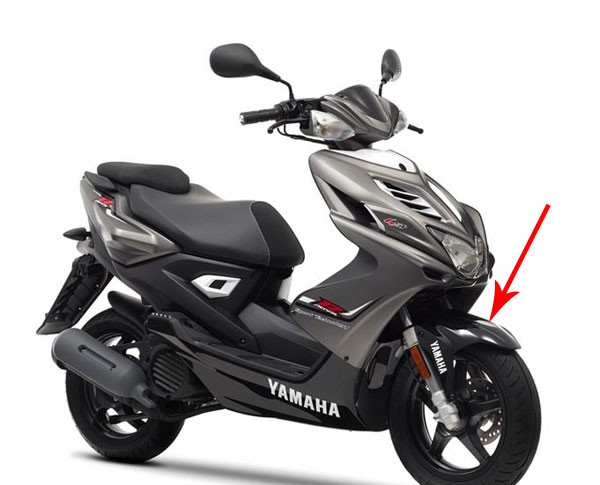 voorspatbord Yamaha origineel metalic zwart aerox 2013 1phf151100p0
