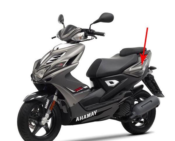 zijscherm Yamaha origineel links grijs mat aerox 2013 1phf173100p0