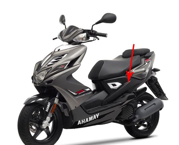 zijscherm Yamaha origineel midden links zwart aerox 2013 1phf171100