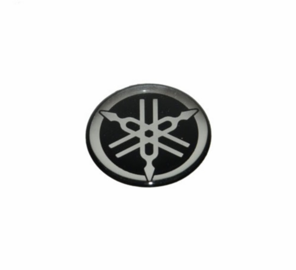 sticker Yamaha origineel logo rond zwart/chroom yamaha x01f153a1000