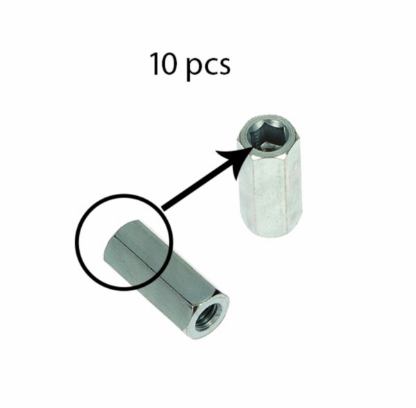 uitlaatmoer hoog (prijs per 10) m6x25mm 10 stuks primavera, sprint 4t-3v, zip 4t, sco piaggio, sco piaggio 4t-2v, sco piaggio 4t-4v