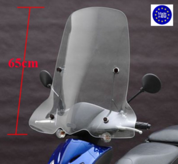 windscherm Regia met bevestigingsset (made in EU) hoog 65cm helder agility, kymco
