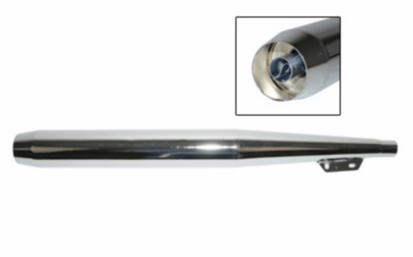 uitlaat standaard model (made in EU) 28mm chroom mv50, puch