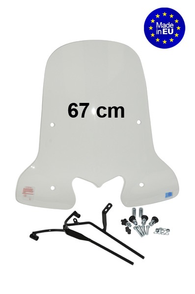 windscherm Regia met bevestigingsset (made in EU) hoog 67cm helder kymco, people-s
