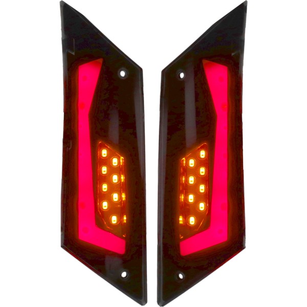 knipperlichtset DMP led sport tube rood (zie opmerking) achter smoke zip2000
