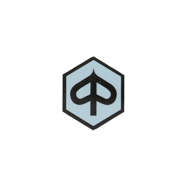 sticker logo voorscherm zeskant grijs/zwart zip2000