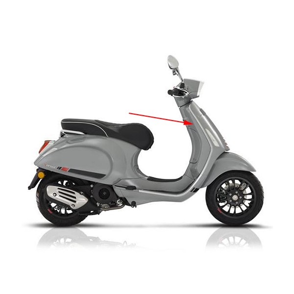 beenschild Piaggio origineel nardo grijs lucido 715/C sprint 4t (euro4) 1b003620000ht