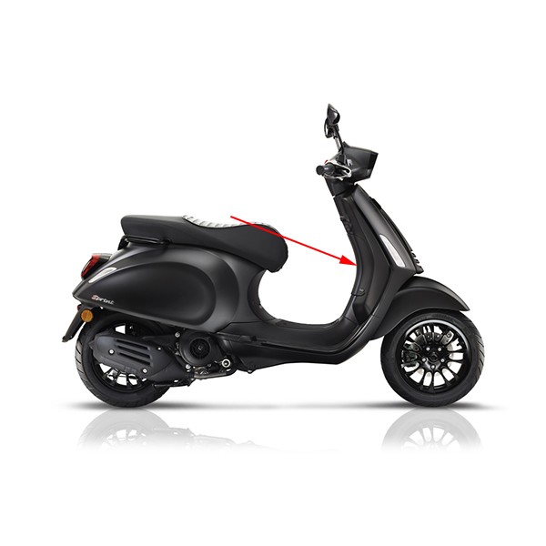 beenschilddeksel Piaggio origineel [notte] zwart mat 99/C sprint 4t (euro4) 67361800nv