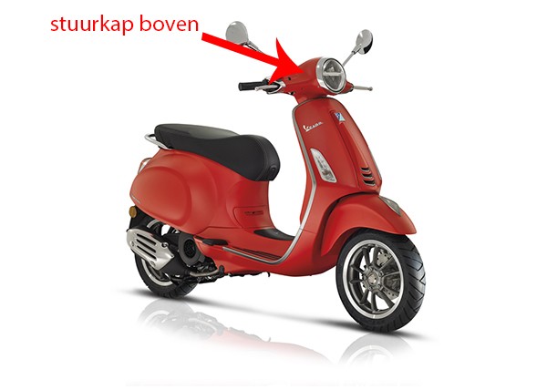 stuurkap Piaggio origineel boven mat rood 896/a primavera 67364600s8