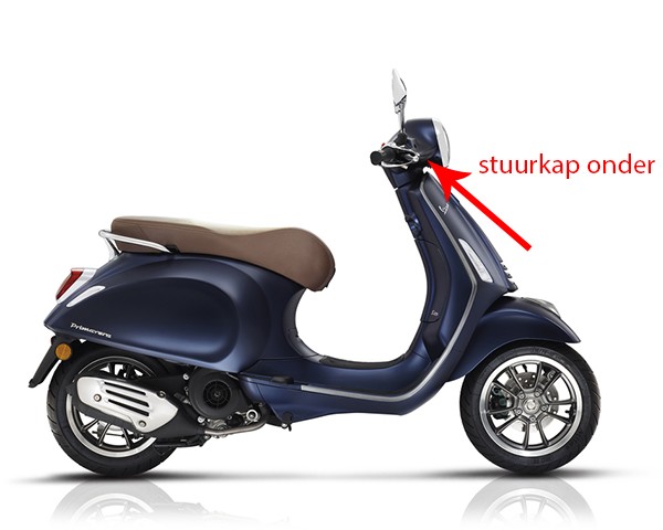 stuurkap Piaggio origineel onder mat blauw 288/a primavera 1b005469000dy=op=op