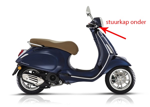 stuurkap Piaggio origineel onder blauw met 289/a primavera 1b005469000dk=op=op