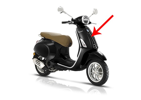 voorscherm Piaggio origineel midden zwart vulcano 98/a primavera rst 1b005209000xn2