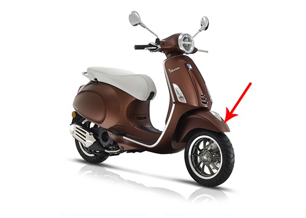 voorspatbord Piaggio origineel mat bruin 139/a primavera 1b003894000ml