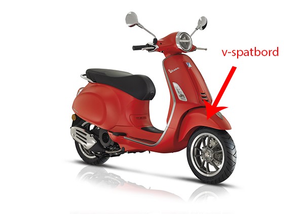voorspatbord Piaggio origineel mat rood 896/a primavera 1b006643000s8