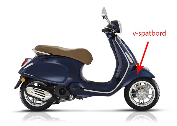 voorspatbord Piaggio origineel blauw met 289/a primavera 1b006643000dk