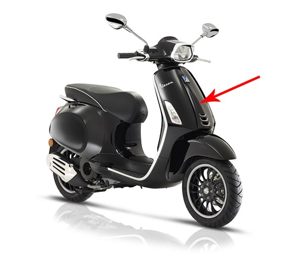 voorscherm Piaggio origineel midden euro-4/5 zwart lucido 94 sprint 1b00520900090