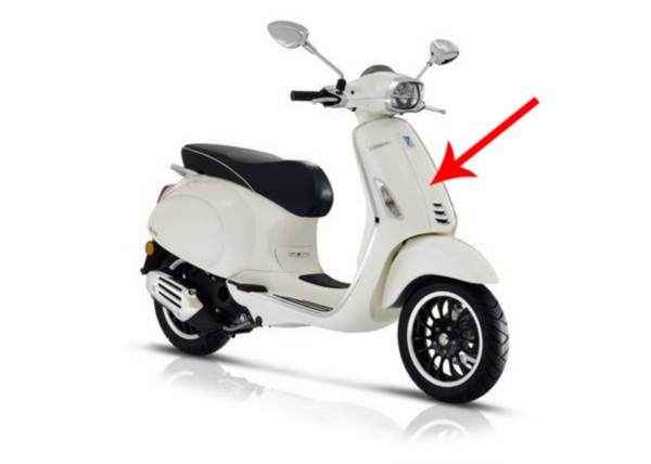 voorscherm Piaggio origineel midden euro-4/5 wit monte 544 primavera rst, sprint 1b005209000br