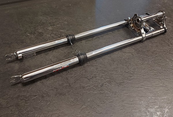 voorvork ebr extra lang breed compleet 710mm chroom puch maxi