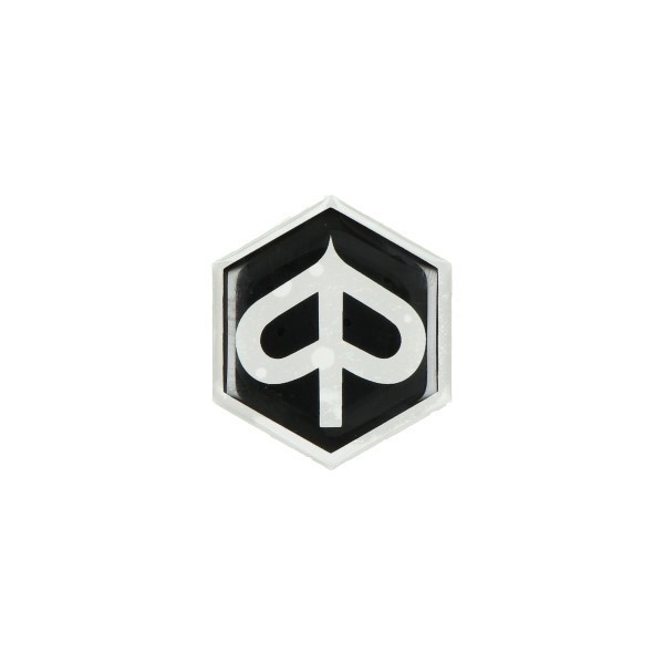 sticker logo voorscherm zip2000 zeskant 3d zwart/transparant