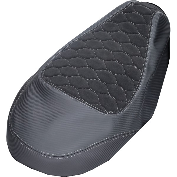 buddydek Regia (made in EU) Piaggio designo alcantara  zwart/zwart zip2000