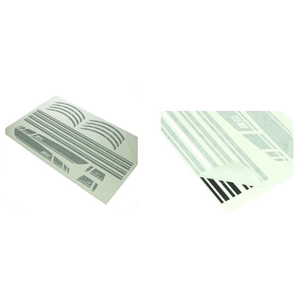 stickerset sport euro-2/4/5 AMG zwart mat 16-delig primavera, sprint