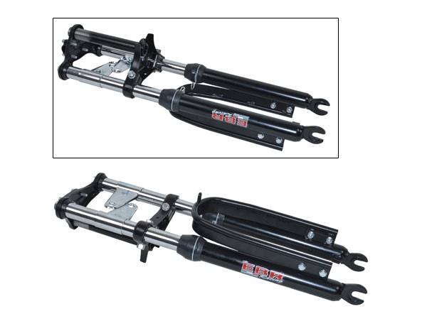 voorvork ebr kort breed versterkt + stabilisator compleet zwart puch maxi 445